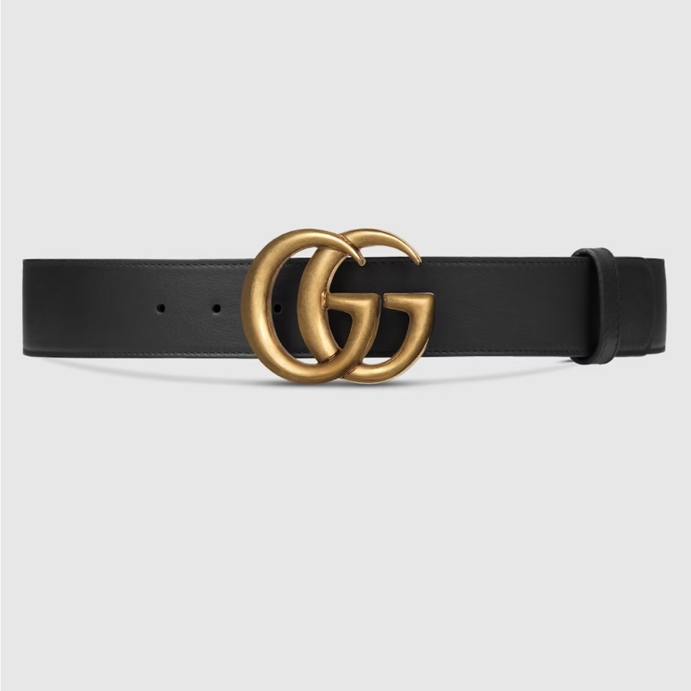 Gucci GG wide belt with matte finish size 90